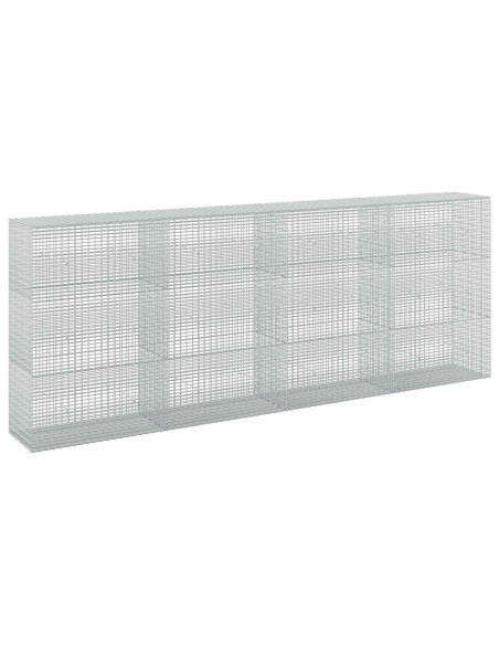 Gabione con filo da 3,5 mm e rete da 5x2,5 cm 400x50x150 cm