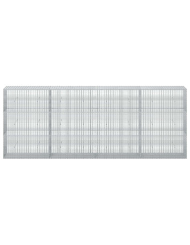 Gabione con filo da 3,5 mm e rete da 5x2,5 cm 400x50x150 cm