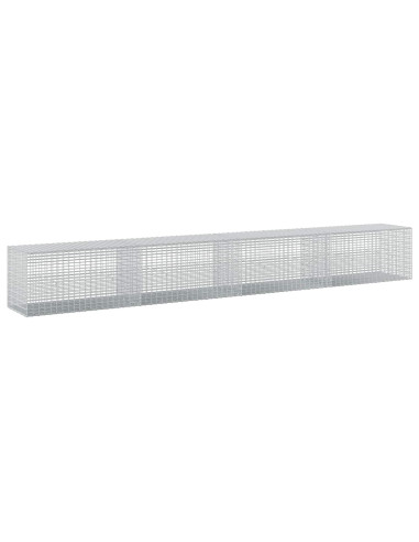 Gabione con filo da 3,5 mm e rete da 5x2,5 cm 400x50x50 cm