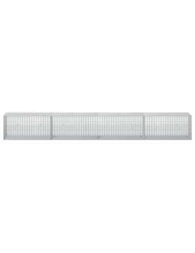 Gabione con filo da 3,5 mm e rete da 5x2,5 cm 400x50x50 cm
