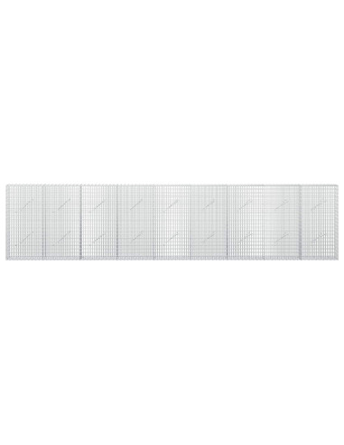 Gabione con filo da 3,5 mm e rete da 5x2,5 cm 450x10x100 cm
