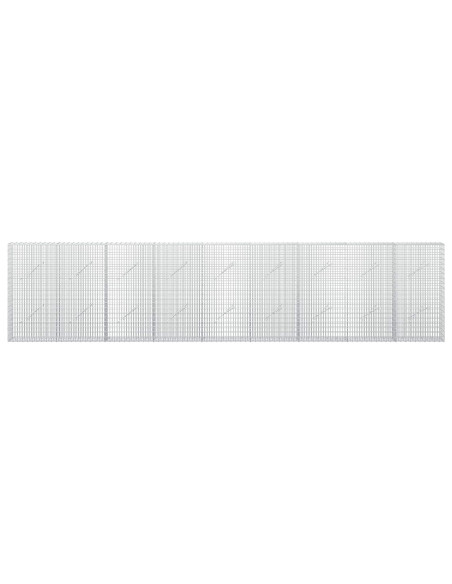 Gabione con filo da 3,5 mm e rete da 5x2,5 cm 450x10x100 cm