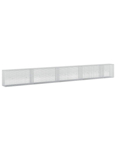 Gabione con filo da 3,5 mm e rete da 5x2,5 cm 450x30x50 cm