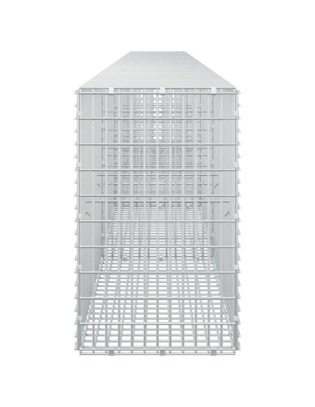 Gabione con filo da 3,5 mm e rete da 5x2,5 cm 450x30x50 cm