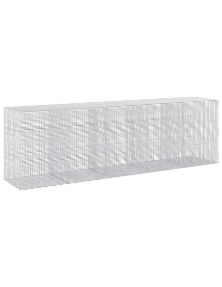 Gabione con filo da 3,5 mm e rete da 5x2,5 cm 500x100x150 cm