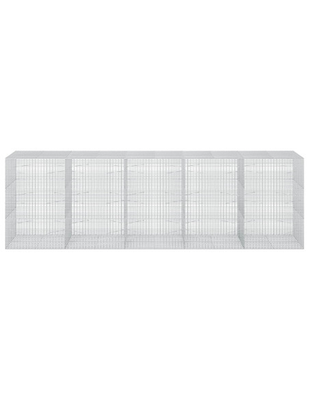 Gabione con filo da 3,5 mm e rete da 5x2,5 cm 500x100x150 cm