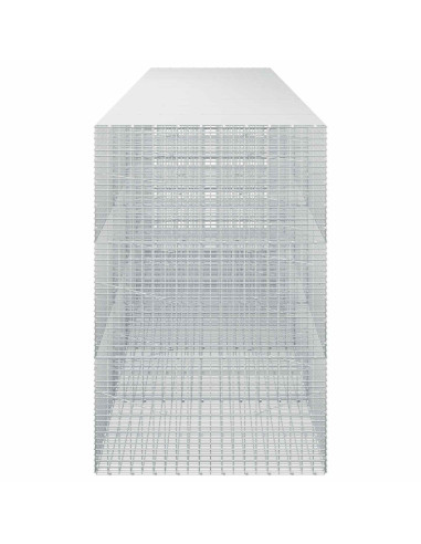 Gabione con filo da 3,5 mm e rete da 5x2,5 cm 500x100x150 cm
