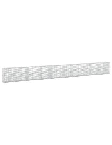 Gabione con filo da 3,5 mm e rete da 5x2,5 cm 500x20x50 cm