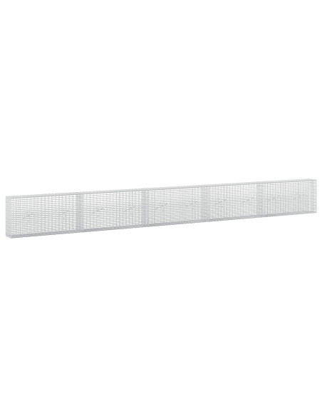 Gabione con filo da 3,5 mm e rete da 5x2,5 cm 500x20x50 cm