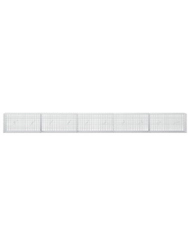 Gabione con filo da 3,5 mm e rete da 5x2,5 cm 500x20x50 cm