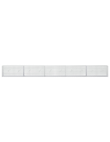 Gabione con filo da 3,5 mm e rete da 5x2,5 cm 500x20x50 cm