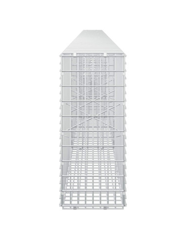 Gabione con filo da 3,5 mm e rete da 5x2,5 cm 500x20x50 cm