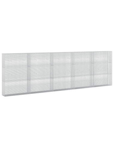Gabione con filo da 3,5 mm e rete da 5x2,5 cm 500x30x150 cm