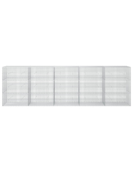Gabione con filo da 3,5 mm e rete da 5x2,5 cm 500x30x150 cm