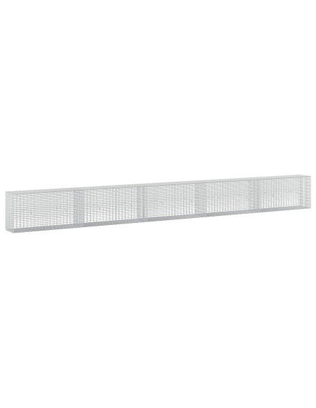 Gabione con filo da 3,5 mm e rete da 5x2,5 cm 500x30x50 cm