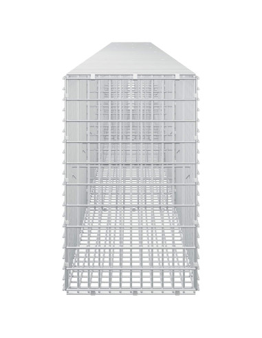 Gabione con filo da 3,5 mm e rete da 5x2,5 cm 500x30x50 cm