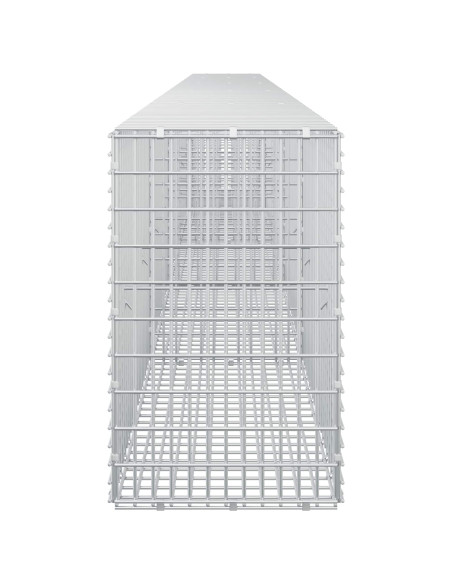 Gabione con filo da 3,5 mm e rete da 5x2,5 cm 500x30x50 cm