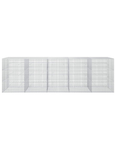 Gabione con filo da 3,5 mm e rete da 5x2,5 cm 500x50x150 cm