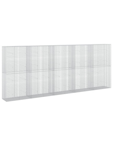 Gabione con filo da 3,5 mm e rete da 5x2,5 cm 500x50x200 cm