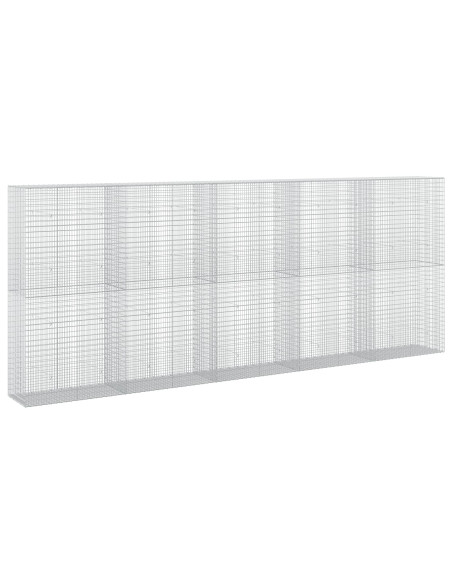 Gabione con filo da 3,5 mm e rete da 5x2,5 cm 500x50x200 cm