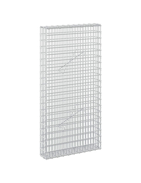 Gabione con filo da 3,5 mm e rete da 5x2,5 cm 50x10x100 cm