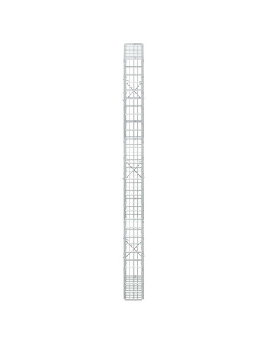 Gabione con filo da 3,5 mm e rete da 5x2,5 cm 50x10x150 cm
