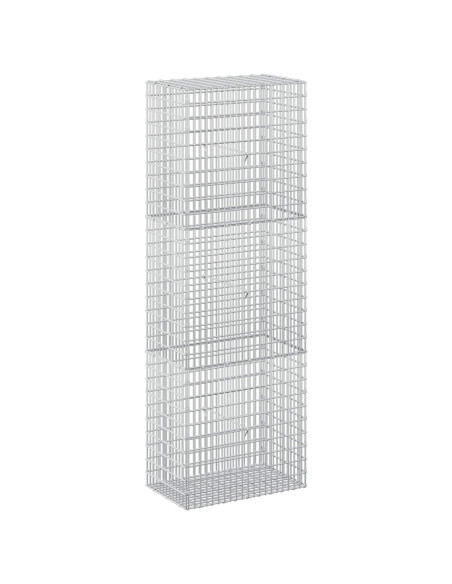 Gabione con filo da 3,5 mm e rete da 5x2,5 cm 50x30x150 cm