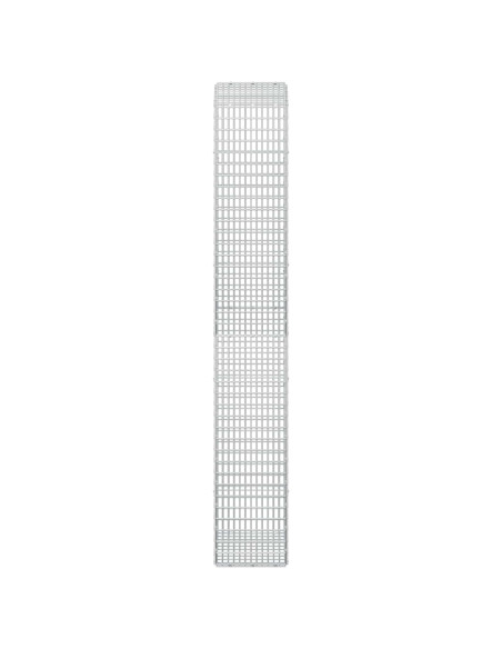 Gabione con filo da 3,5 mm e rete da 5x2,5 cm 50x30x200 cm