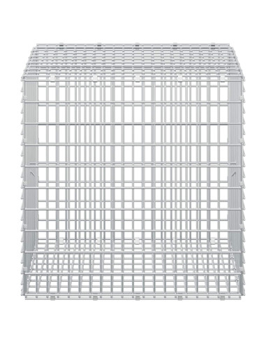 Gabione con filo da 3,5 mm e rete da 5x2,5 cm 50x50x50 cm