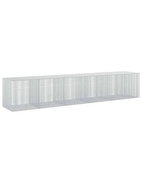 Gabione con filo da 3,5 mm e rete da 5x2,5 cm 550x100x100 cm
