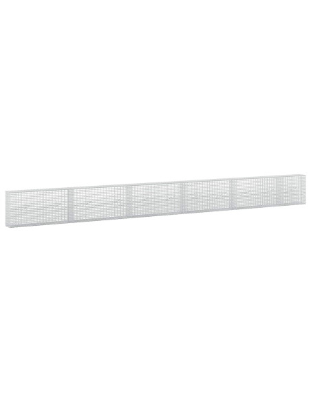 Gabione con filo da 3,5 mm e rete da 5x2,5 cm 550x20x50 cm