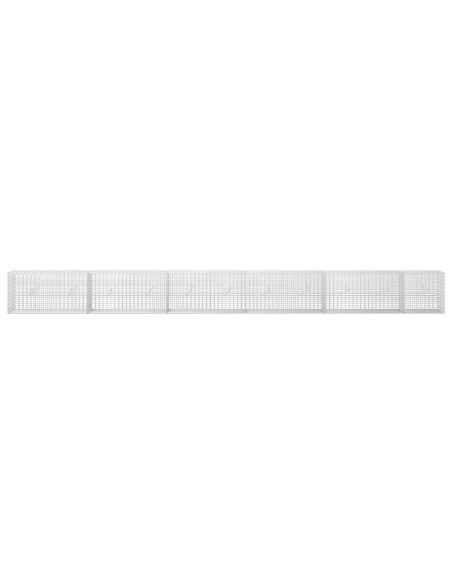 Gabione con filo da 3,5 mm e rete da 5x2,5 cm 550x20x50 cm