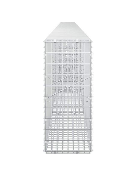 Gabione con filo da 3,5 mm e rete da 5x2,5 cm 550x20x50 cm