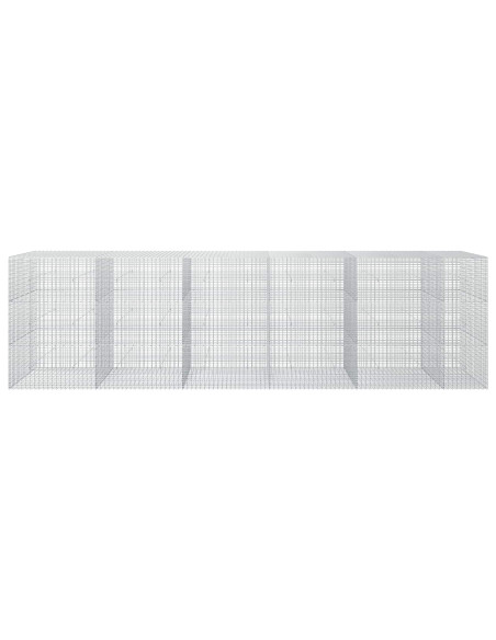 Gabione con filo da 3,5 mm e rete da 5x2,5 cm 550x50x150 cm