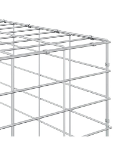 Gabione con filo da 3,5 mm e rete da 5x2,5 cm 600x10x100 cm