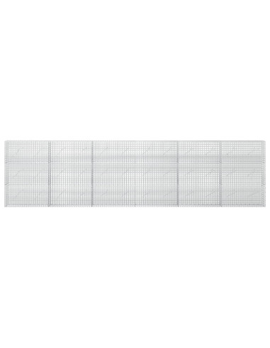 Gabione con filo da 3,5 mm e rete da 5x2,5 cm 600x10x150 cm