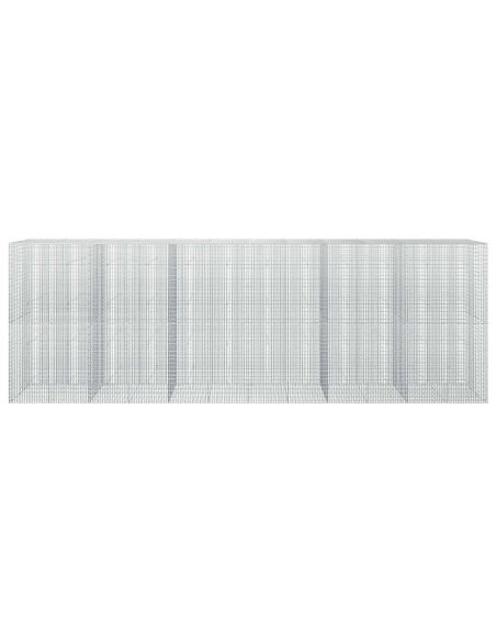 Gabione con filo da 3,5 mm e rete da 5x2,5 cm 600x30x200 cm