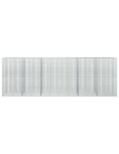 Gabione con filo da 3,5 mm e rete da 5x2,5 cm 600x30x200 cm