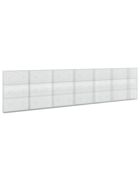 Gabione con filo da 3,5 mm e rete da 5x2,5 cm 650x20x150 cm