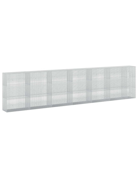 Gabione con filo da 3,5 mm e rete da 5x2,5 cm 650x50x150 cm