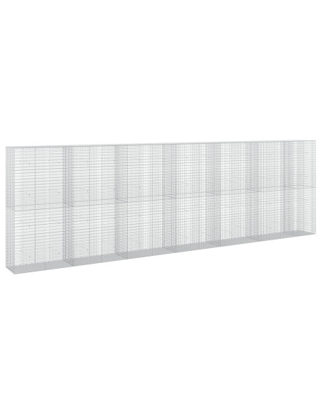 Gabione con filo da 3,5 mm e rete da 5x2,5 cm 650x50x200 cm