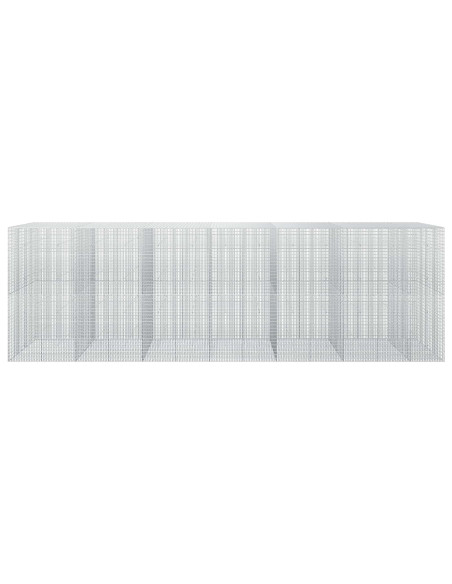 Gabione con filo da 3,5 mm e rete da 5x2,5 cm 650x50x200 cm