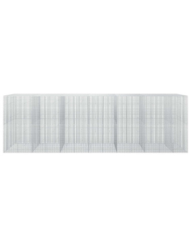 Gabione con filo da 3,5 mm e rete da 5x2,5 cm 650x50x200 cm
