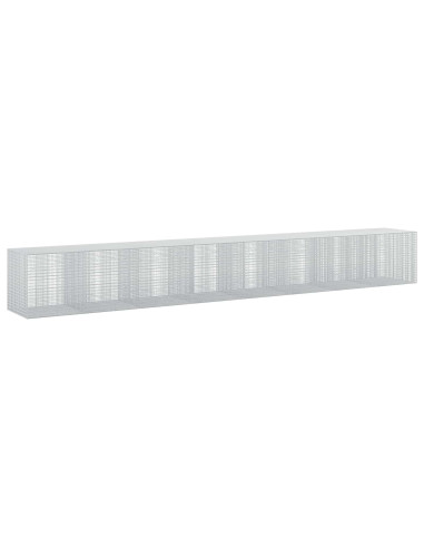 Gabione con filo da 3,5 mm e rete da 5x2,5 cm 800x100x100 cm