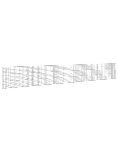 Gabione con filo da 5 mm e rete 10x10 cm 1100x20x150 cm