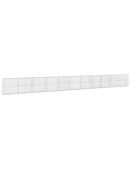 Gabione con filo da 5 mm e rete 10x10 cm 1100x30x100 cm