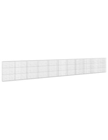 Gabione con filo da 5 mm e rete 10x10 cm 1100x30x150 cm