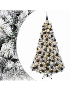 Albero di Natale artificiale con palline 240 cm 300 LED