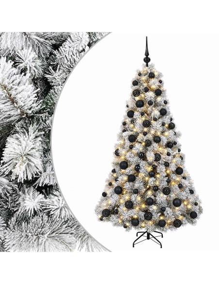 Albero di Natale artificiale con palline 240 cm 300 LED