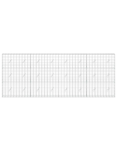 Gabione con filo da 5 mm e rete 10x10 cm 400x20x150 cm